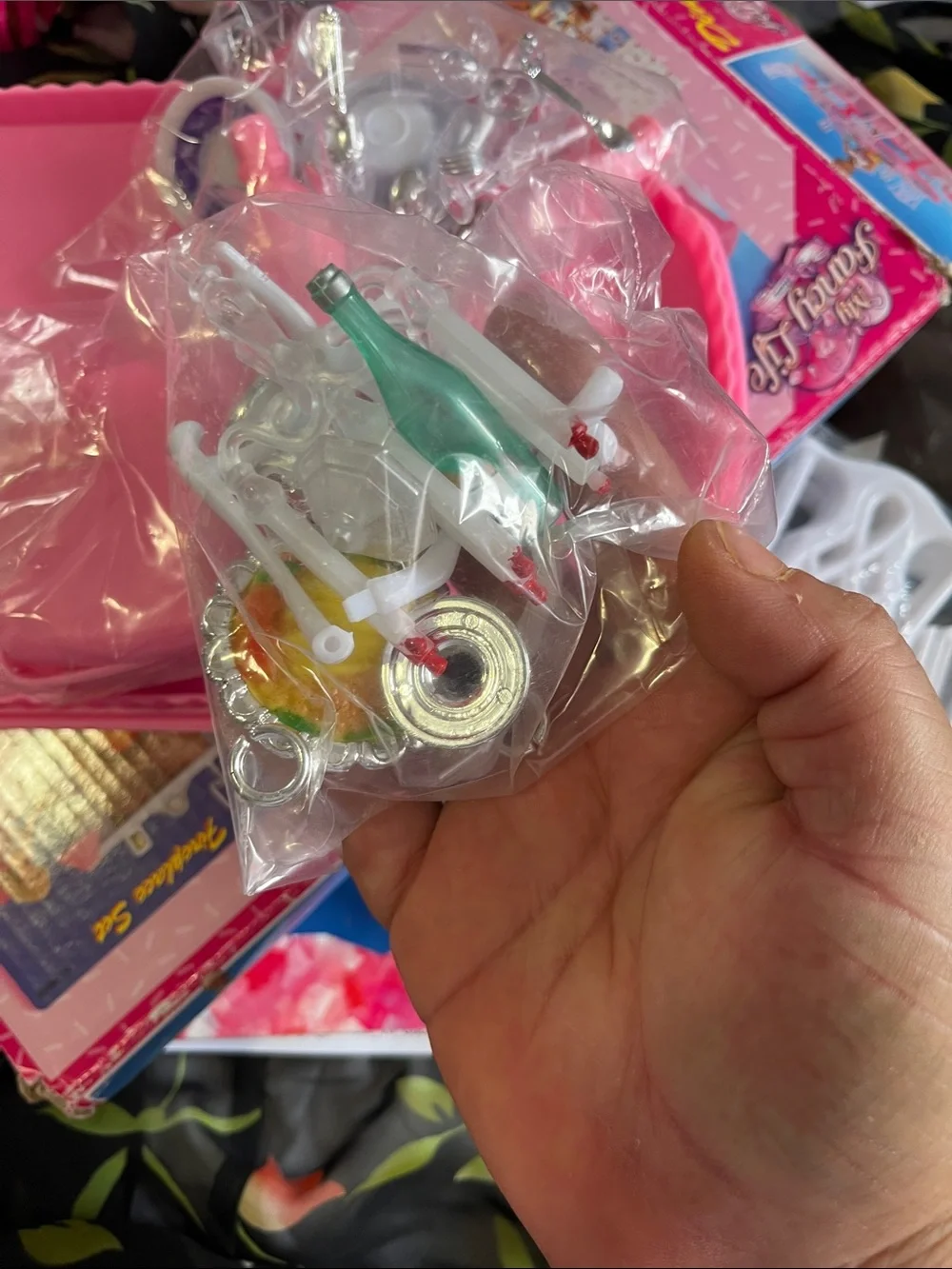 Pink Dollhouse Party Accessory Set